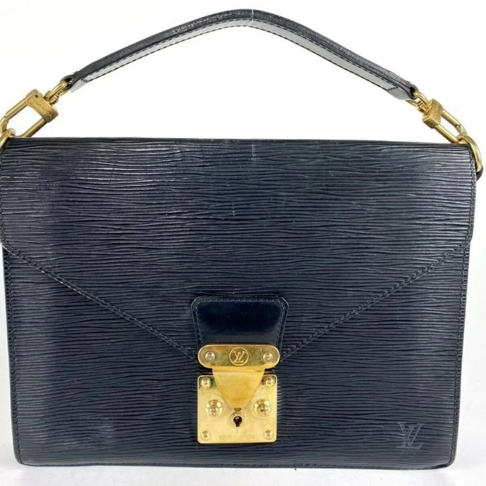 Louis Vuitton Biface Noir Epi Black Satchel 2la510